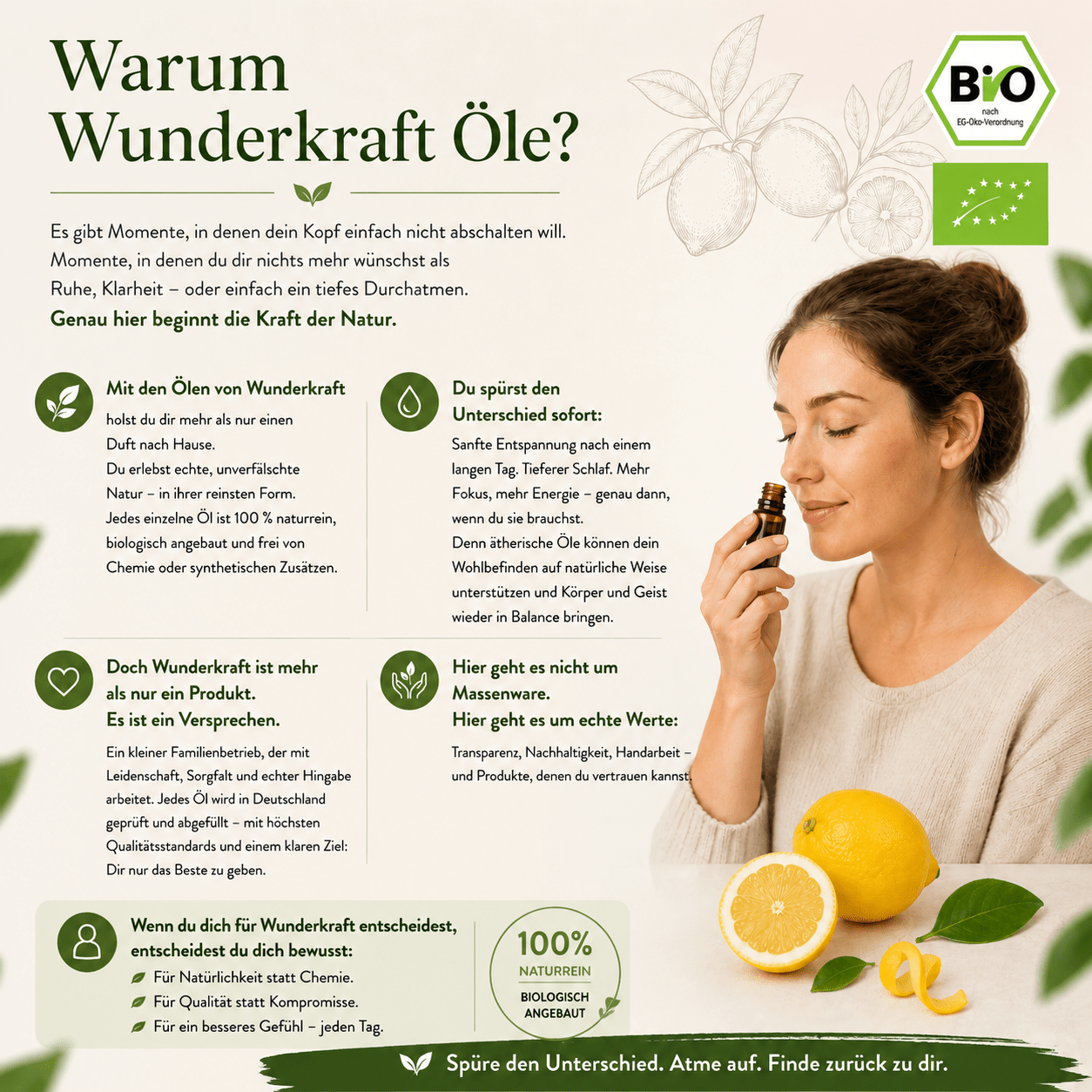 Gedankenfrische "LEMONGRASSÖL BIO"⚡Energie & Fokus - 🧼 Reinigung & Hygiene - Wunderkraft naturals