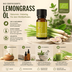 Gedankenfrische "LEMONGRASSÖL BIO"⚡Energie & Fokus - 🧼 Reinigung & Hygiene - Wunderkraft naturals