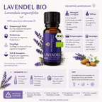 Geschenkset mit Bio Lavendelöl & handgefertigtem Nussbaum Duftbaum "Herz" – individuelles Geschenk, nachhaltige Geschenkidee mit ätherischem Öl - Wunderkraft naturals