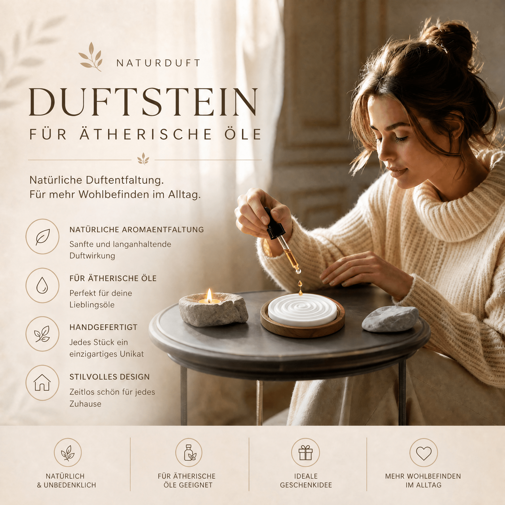 Handgemachte Duftsteine aus Keramik – Stilvolle Duftmomente für dein Zuhause - Wunderkraft naturals