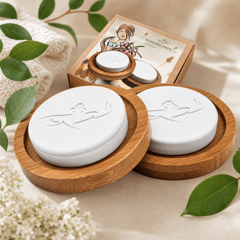 Handgemachter Duftstein aus Keramik – Natürlicher Raumduft & Aromatherapie für dein Zuhause (2er Set) - Wunderkraft naturals