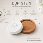 Handgemachter Duftstein aus Keramik – Natürlicher Raumduft & Aromatherapie für dein Zuhause (2er Set) - Wunderkraft naturals