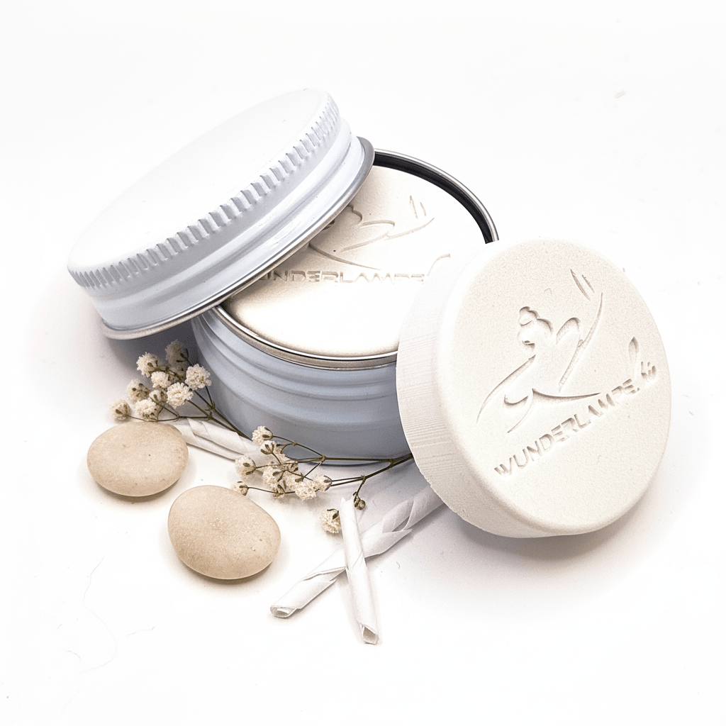 Handgemachter Duftstein für ätherische Öle in der edlen Dose, 4 Verschiedene Farben zur Auswahl - Wunderkraft.bio von Wunderlampe.bio