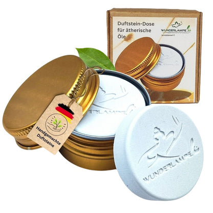 Handgemachter Duftstein für ätherische Öle in der edlen Dose, 4 Verschiedene Farben zur Auswahl - Wunderkraft.bio von Wunderlampe.bio