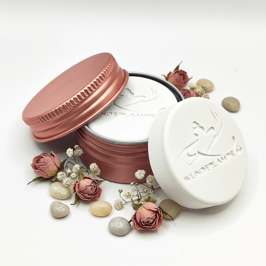 Handgemachter Duftstein für ätherische Öle in der edlen Dose, 4 Verschiedene Farben zur Auswahl - Wunderkraft.bio von Wunderlampe.bio