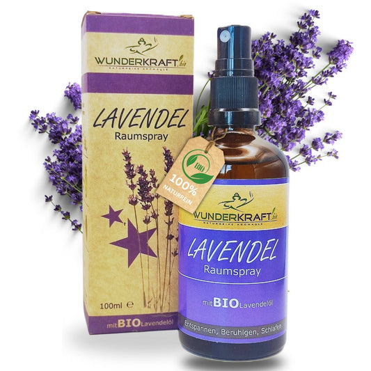 Bio Lavendelspray, 100ml Raumspray und Kissenspray für süße Träume