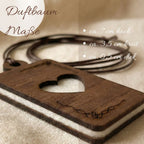 Holz Anhänger für ätherische Öle "HERZ", Duftbaum aus Nussbaumholz mit Filzpad für Duftöle - Wunderkraft naturals