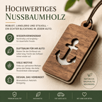 Holz Duftbaum für ätherische Öle "ANKER", Anhänger aus Nussbaumholz mit Filzpad für ätherische Öle - Wunderkraft naturals
