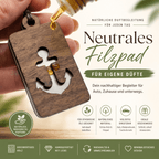 Holz Duftbaum für ätherische Öle "ANKER", Anhänger aus Nussbaumholz mit Filzpad für ätherische Öle - Wunderkraft naturals
