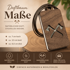 Holz Duftbaum für ätherische Öle "AXT", Anhänger aus Nussbaumholz mit Filzpad fürs Auto - Wunderkraft naturals
