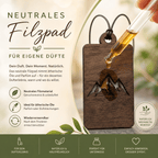 Holz Duftbaum für ätherische Öle "BERGE", Anhänger aus Nussbaumholz mit Filzpad für Duftöle - Wunderkraft naturals