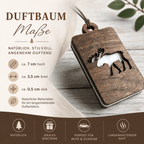 Holz Duftbaum für ätherische Öle "ELCH", Anhänger aus Nussbaumholz mit Filzpad fürs Auto - Wunderkraft naturals