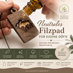 Holz Duftbaum für ätherische Öle "ELCH", Anhänger aus Nussbaumholz mit Filzpad fürs Auto - Wunderkraft naturals