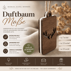 Holz Duftbaum für ätherische Öle "GEWEIH", Anhänger aus Nussbaumholz mit Filzpad fürs Auto - Wunderkraft naturals