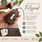 Holz Duftbaum für ätherische Öle "HUND", Anhänger aus Nussbaumholz mit Filzpad fürs Auto - Wunderkraft naturals