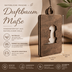 Holz Duftbaum für ätherische Öle "HUND", Anhänger aus Nussbaumholz mit Filzpad fürs Auto - Wunderkraft naturals