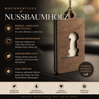 Holz Duftbaum für ätherische Öle "HUND", Anhänger aus Nussbaumholz mit Filzpad fürs Auto - Wunderkraft naturals