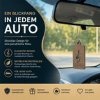 Holz Duftbaum für ätherische Öle "NOTENSCHLÜSSEL", Anhänger aus Nussbaumholz mit Filzpad fürs Auto - Wunderkraft naturals