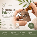 Holz Duftbaum für ätherische Öle "PFINGSTROSE", Anhänger aus Nussbaumholz mit Filzpad für ätherische Öle - Wunderkraft naturals
