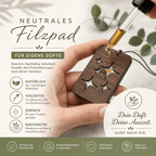 Holz Duftbaum für ätherische Öle "STERNE", Anhänger aus Nussbaumholz mit Filzpad für Duftöle - Wunderkraft naturals