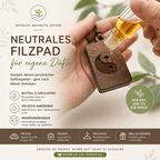Holz Duftbaum für ätherische Öle "YINYANG", Anhänger aus Nussbaumholz mit Filzpad für Duftöle - Wunderkraft naturals