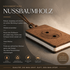Holz Duftbaum für ätherische Öle "YINYANG", Anhänger aus Nussbaumholz mit Filzpad für Duftöle - Wunderkraft naturals