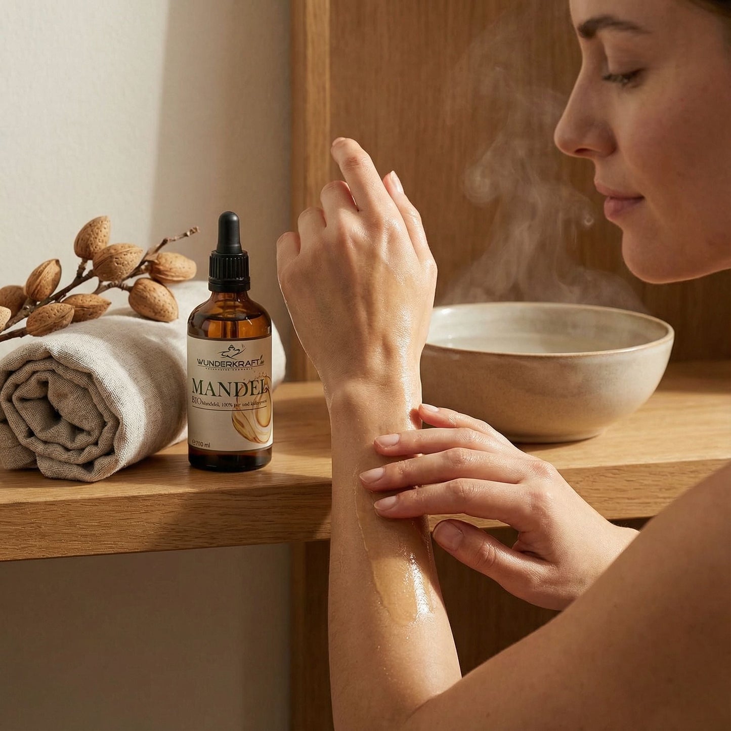 Im SET BIO Jojobaöl & bio Mandelöl, naturrein, je 100ml, als Basisöl oder zur Massage - Wunderkraft naturals