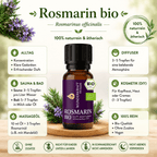 Klarer Kopf "ROSMARINÖL BIO" ⚡Energie & Fokus - 🌿 Haare & Durchblutung - Wunderkraft naturals
