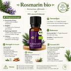 Klarer Kopf "ROSMARINÖL BIO" ⚡Energie & Fokus - 🌿 Haare & Durchblutung - Wunderkraft naturals