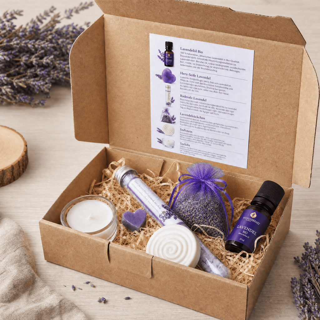 Lavendel Wellness Geschenkset – Pure Entspannung für besondere Momente - Wunderkraft naturals