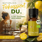 Morgenfrische "ZITRONENÖL BIO" 🧼 Reinigung & Hygiene - ⚡Energie & Fokus - 🌿 Haut & Pflege - Wunderkraft naturals