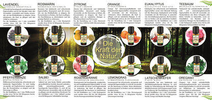Naturreine ätherische Bio Öle 10 ml - Wunderkraft.bio von Wunderlampe.bio