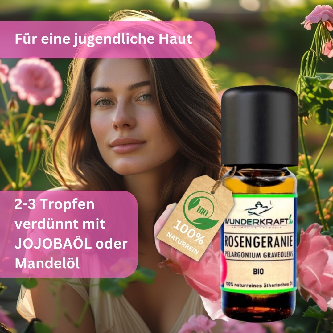Riesen Duftstein mit Holzteller inkl. BIO Rosengeranienöl, 100% naturreines ätherisches Öl - Wunderkraft.bio von Wunderlampe.bio