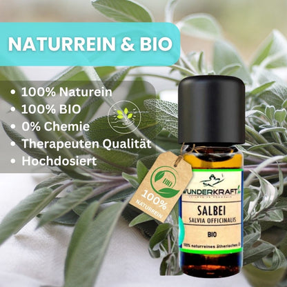 Riesen Duftstein mit Holzteller inkl. BIO Salbeiöl, 100% naturreine ätherische Öle - Wunderkraft.bio von Wunderlampe.bio