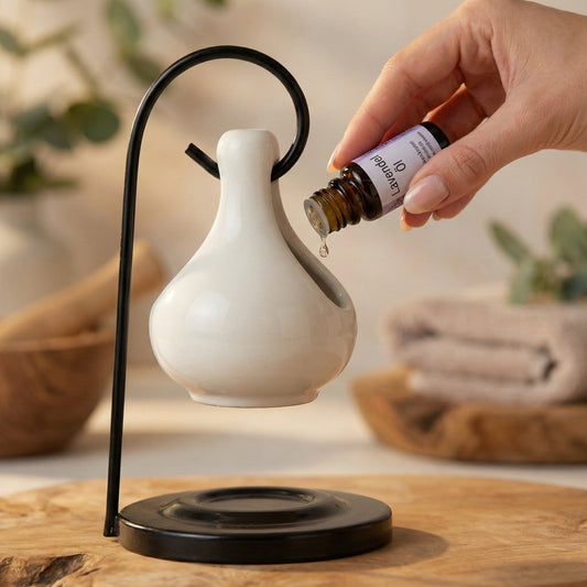 Stilvolle Duftlampen Schaukel mit Keramik Gefäss - Wunderkraft naturals