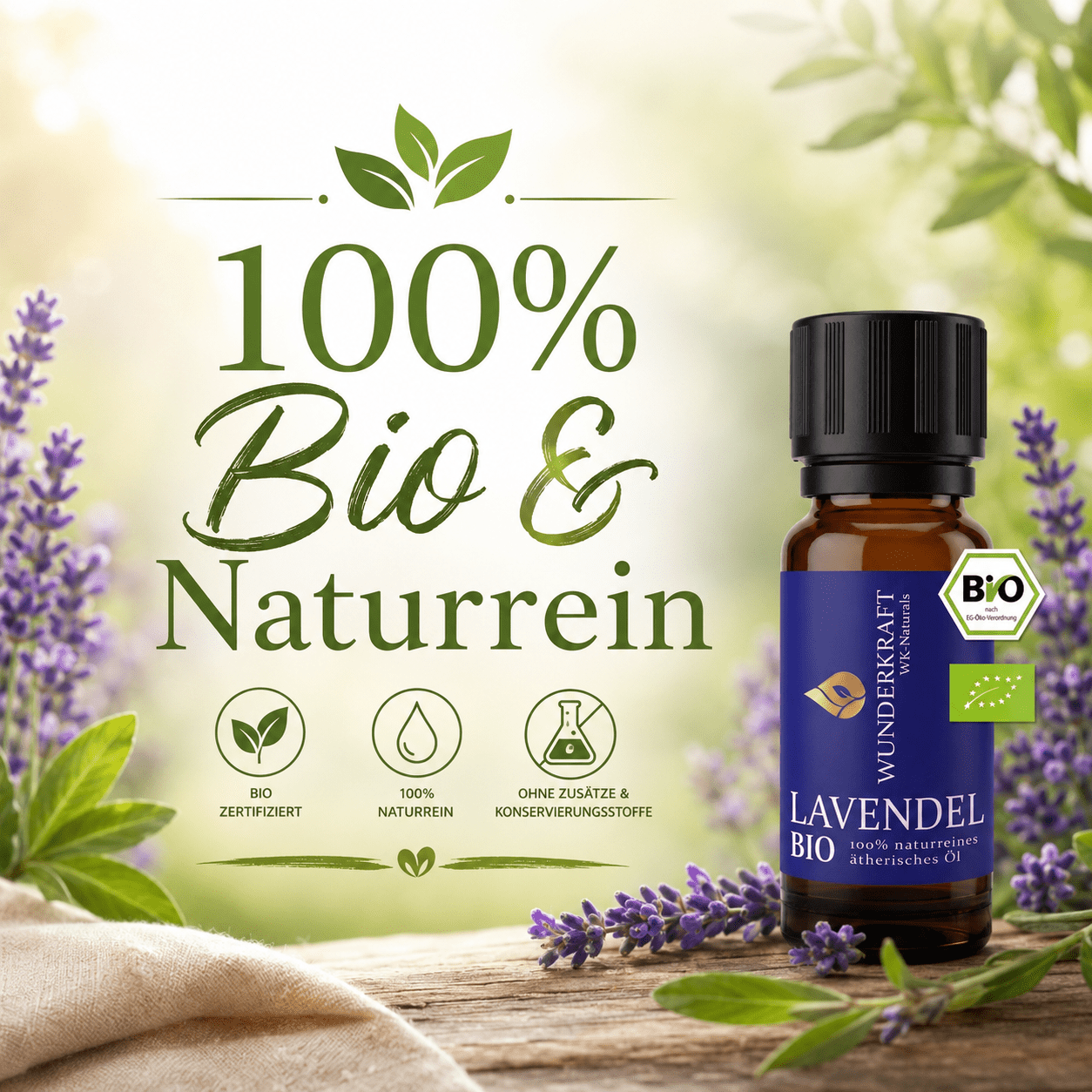 Tief Schlaf "LAVENDELÖL BIO" 😴Beruhigung & Schlaf - 🌿 Haut & Pflege - Wunderkraft naturals
