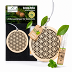 Alpenduft Zirben Duftbaum "Blume des Lebens", Lufterfrischer inkl. 5ml Bio Zirbenspray