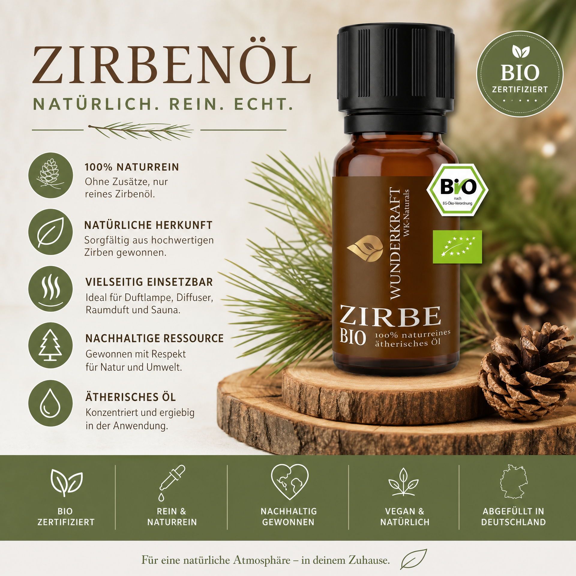 Abendruhe "ZIRBENÖL BIO" 😴Beruhigung & Schlaf