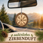 Alpenduft Zirben Duftbaum "Schutzrune", Lufterfrischer inkl. 5ml Bio Zirbenspray