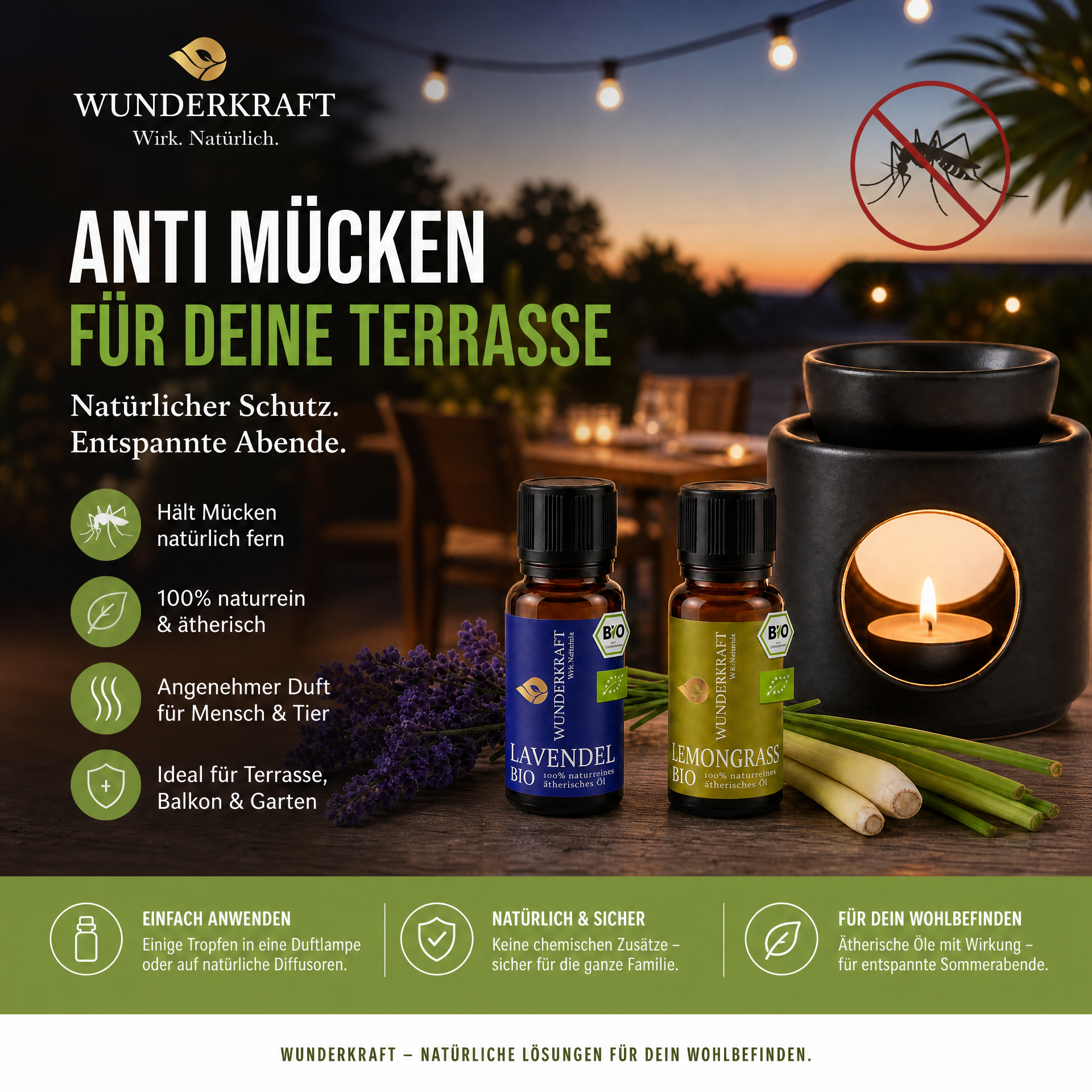 Anti-Mücken Duftset – Natürliche Frische für entspannte Sommerabende