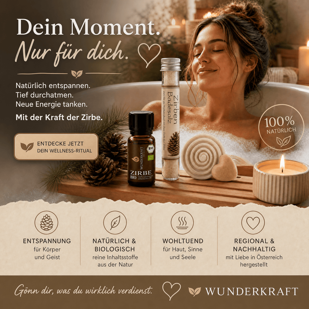 Wellness Geschenkset – Zirbenruhe für echte Entspannungsmomente - Wunderkraft naturals