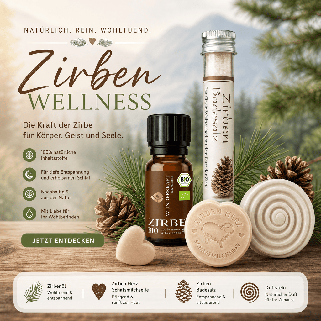 Wellness Geschenkset – Zirbenruhe für echte Entspannungsmomente - Wunderkraft naturals