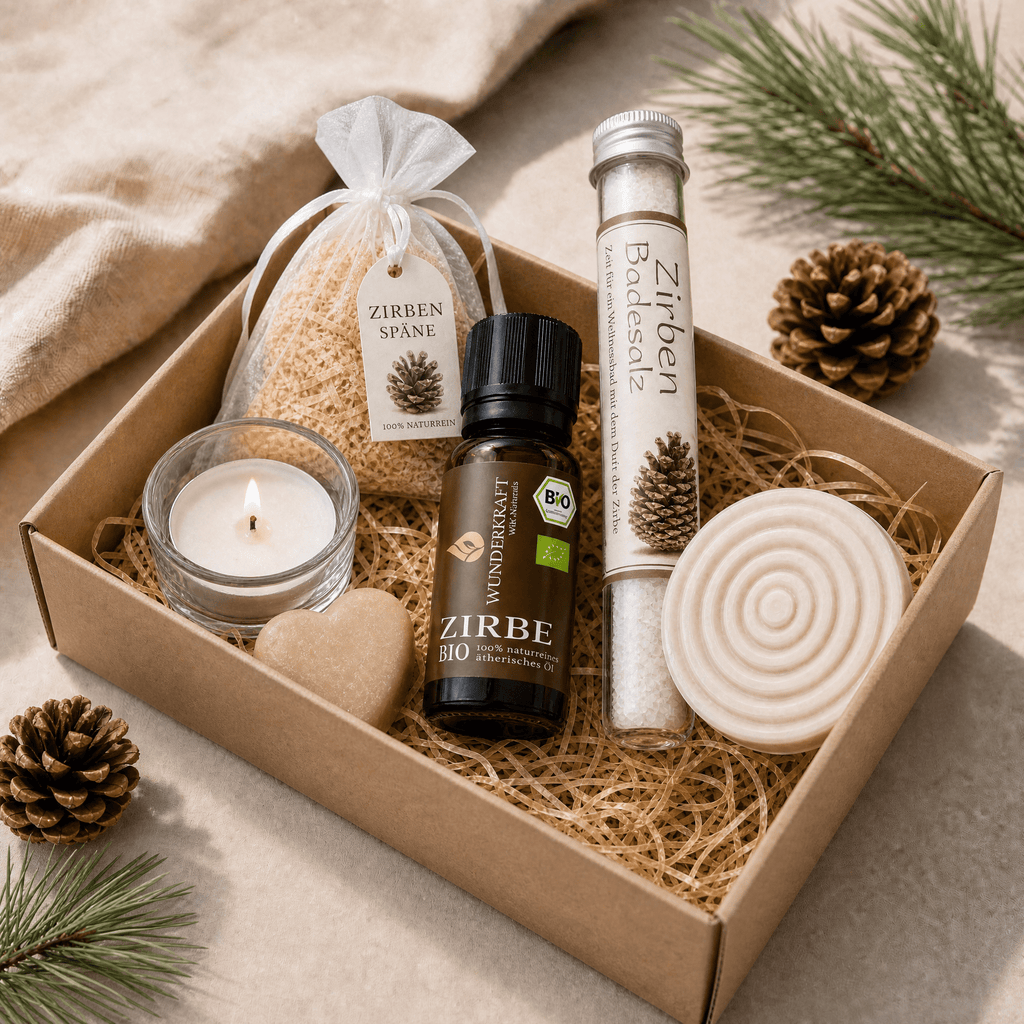 Wellness Geschenkset – Zirbenruhe für echte Entspannungsmomente - Wunderkraft naturals