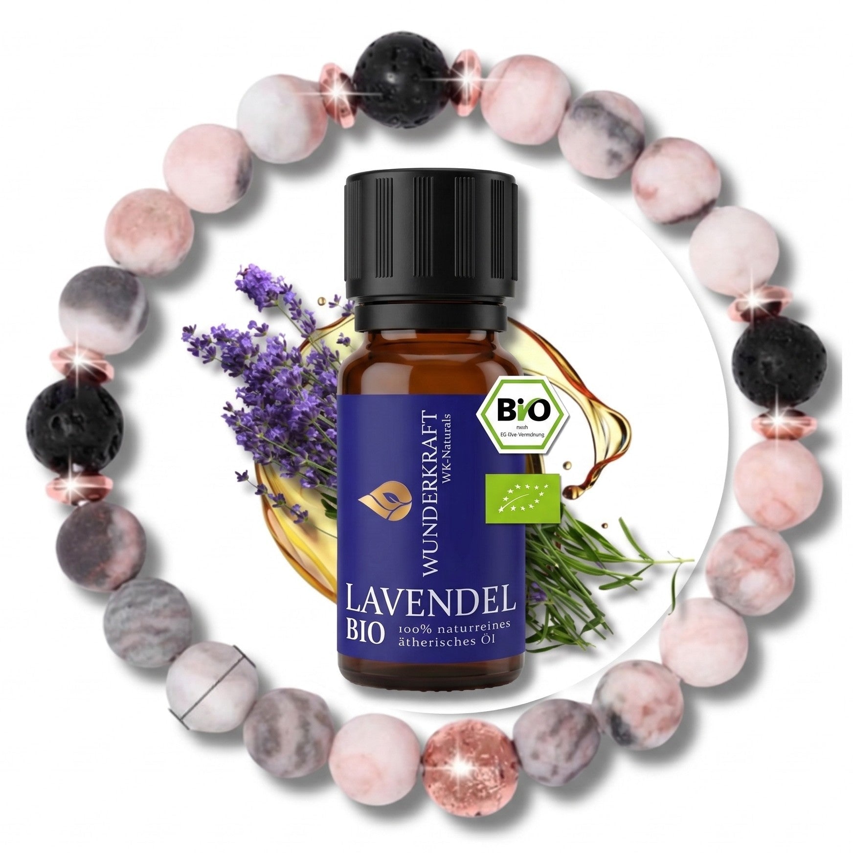 Yoga Armband mit Lavaperlen & Edelsteinen – Dein täglicher Begleiter für Ruhe & Balance - Wunderkraft naturals