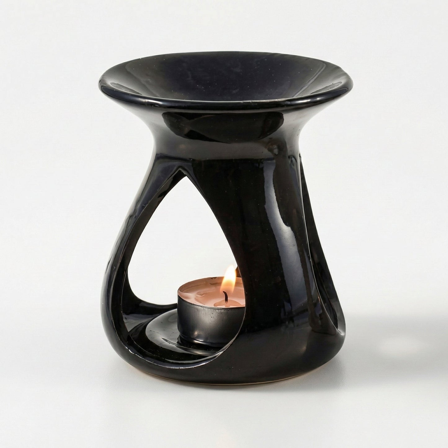 Zeitlose Duftlampe aus Keramik in schwarz - Wunderkraft naturals