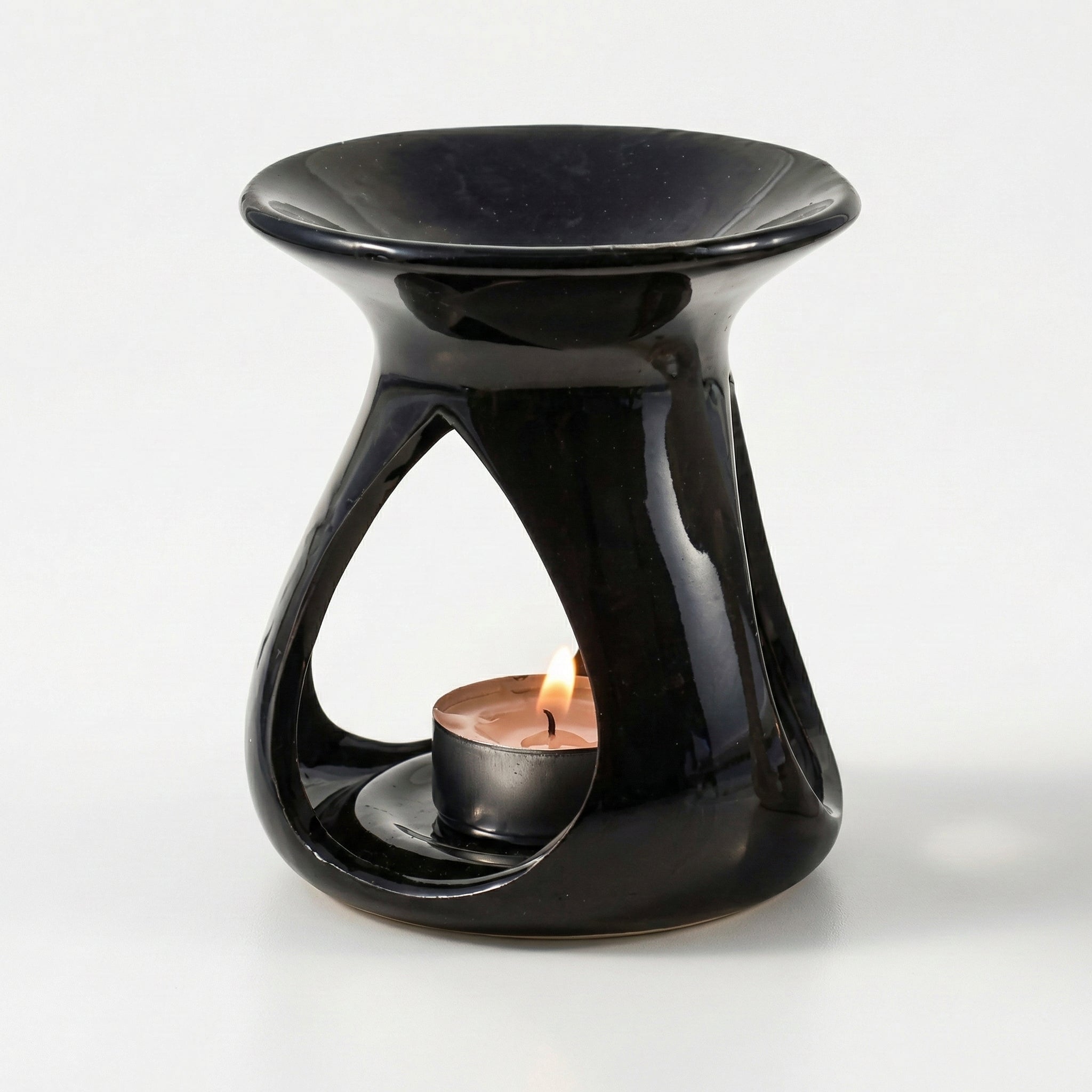 Zeitlose Duftlampe aus Keramik in schwarz - Wunderkraft naturals