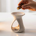 Zeitlose Duftlampe aus Keramik in Weiß - Wunderkraft naturals