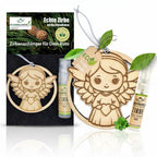 Zirben Duftbaum Anhänger "SCHUTZENGEL", Lufterfrischer inkl. 5ml Bio Zirbenspray - Wunderkraft.bio von Wunderlampe.bio