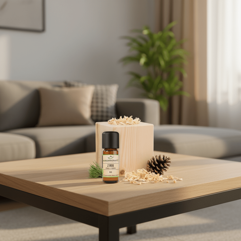 Zirben Würfel Duft Set / Baum des Lebens Motiv / Zirbenholz Würfel mir Zirbenspäne und 10ml Bio Zirbenöl - Wunderkraft naturals