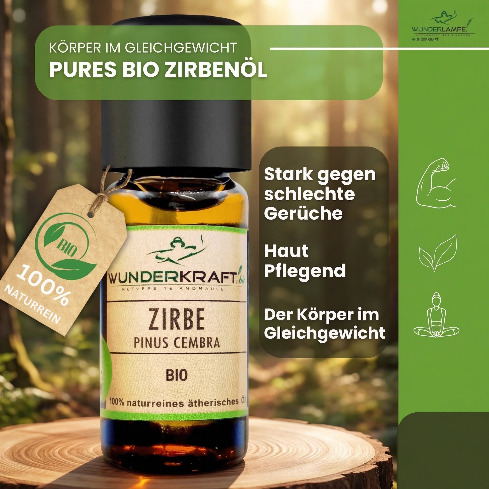 Zirben Würfel Duft Set / Wunschmotiv Personalisiert / Zirbenholz Würfel mir Zirbenspäne und 10ml Bio Zirbenöl - Wunderkraft naturals
